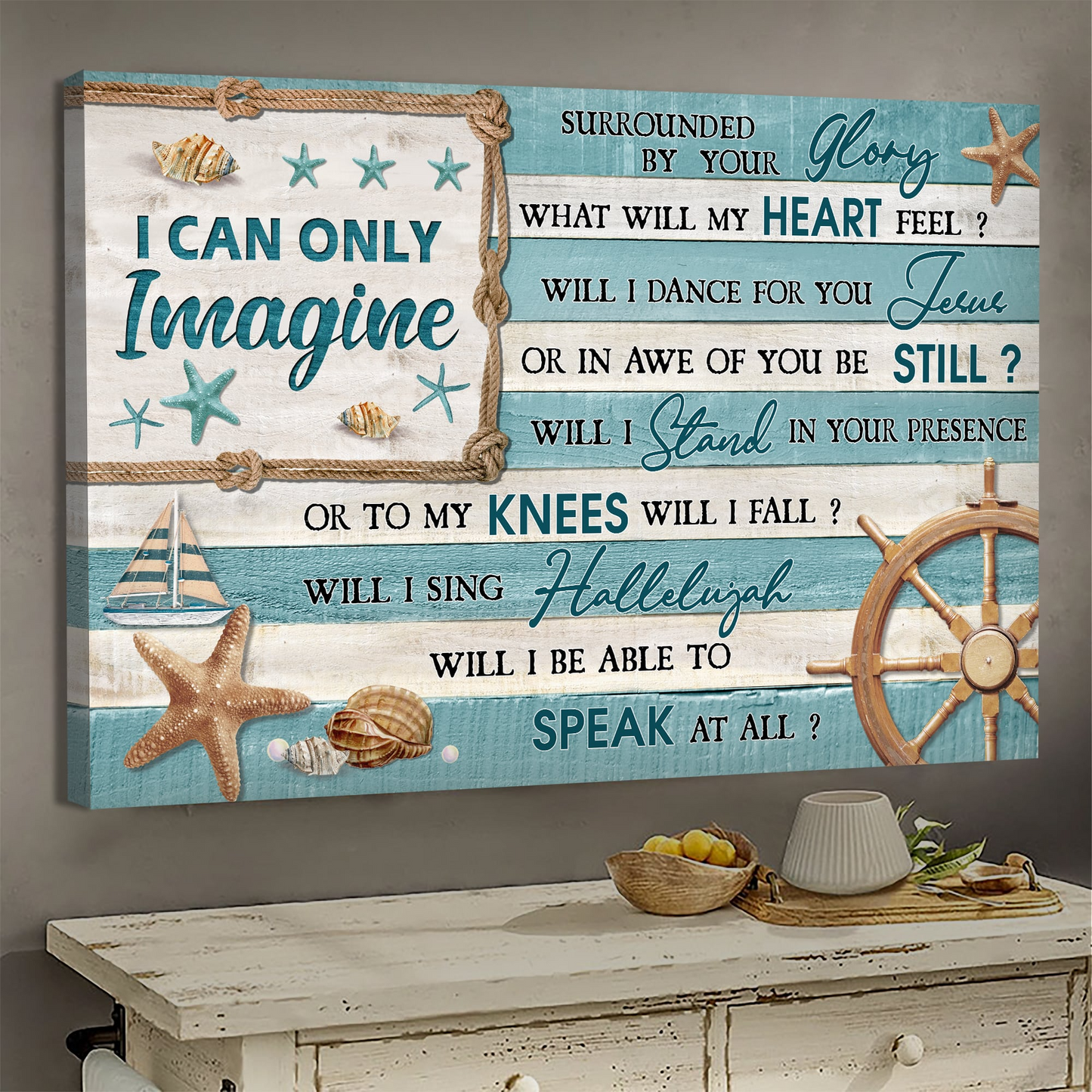 Jesus The sea I can only imagine Jesus Landscape Canvas Print Wall Art