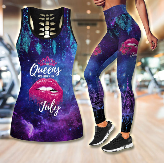 Queens are born in July Galaxy combo legging+tank TR2405207S - Amaze Style™-Apparel