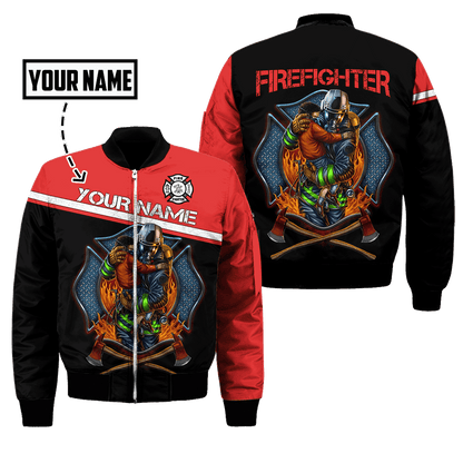 Customize Name Firefigher Hoodie For Men And Women
