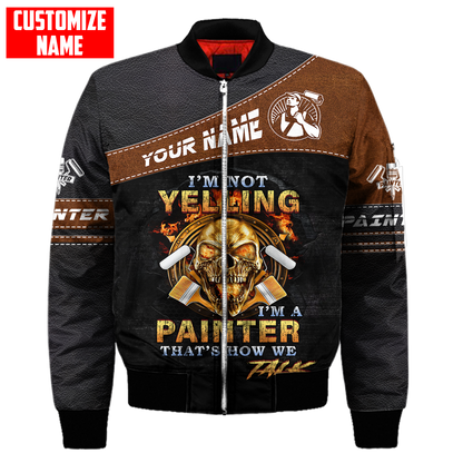 Tmarc Tee Personalized Name Painter 3D All Over Printed Unisex Shirts Leather Texture Ver 3