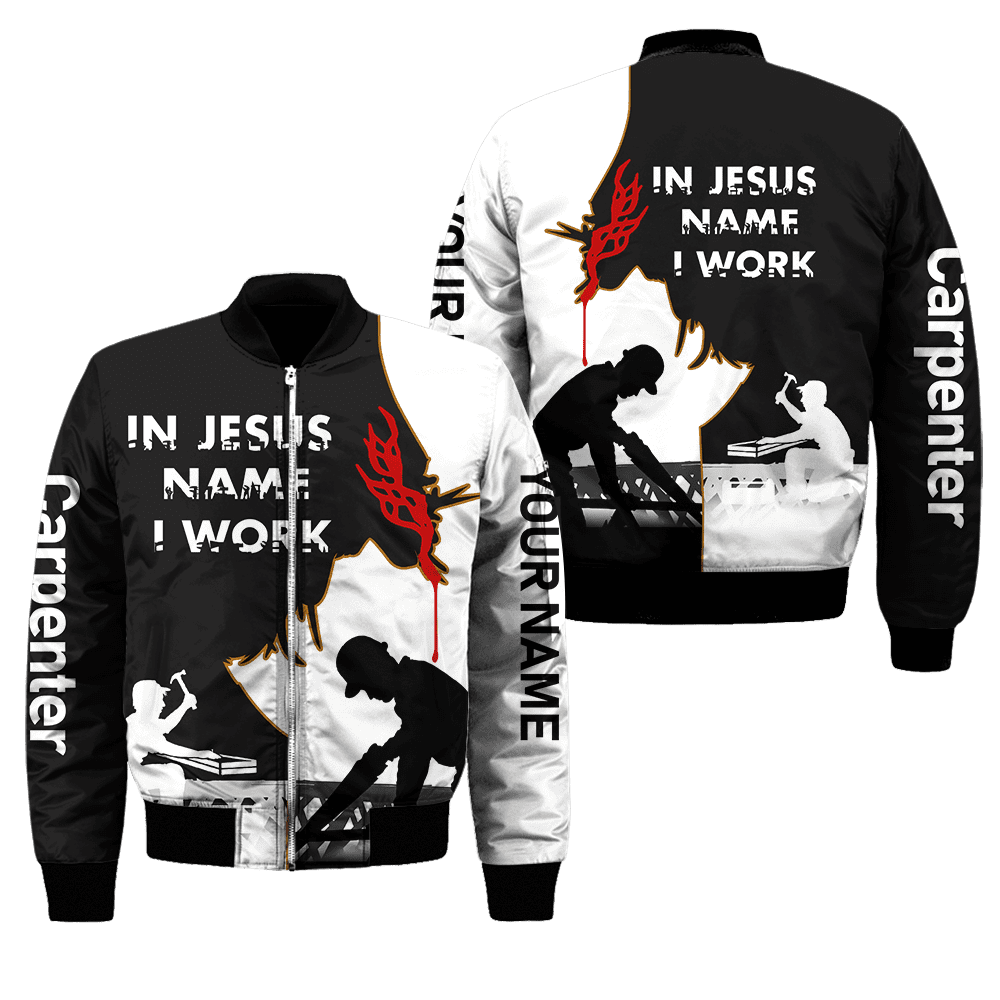 Personalized Name Carpenter 3D All Over Printed Unisex Shirts In Jesus Name I Work