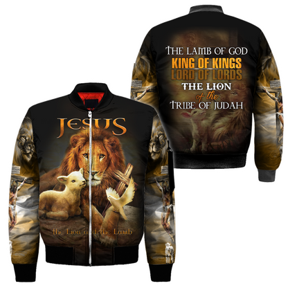 Jesus - The Lion And The Lamb 3D All Over Printed Shirts