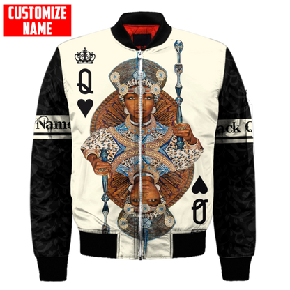 African Culture Black Queen Zulu Unisex Hoodie ML Personalize Name