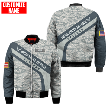Premium Unique U.S Air Force Veteran Polo All Over Printed Personalized Shirt
