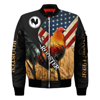 Personalized American Rooster 3D Printed Unisex Shirt