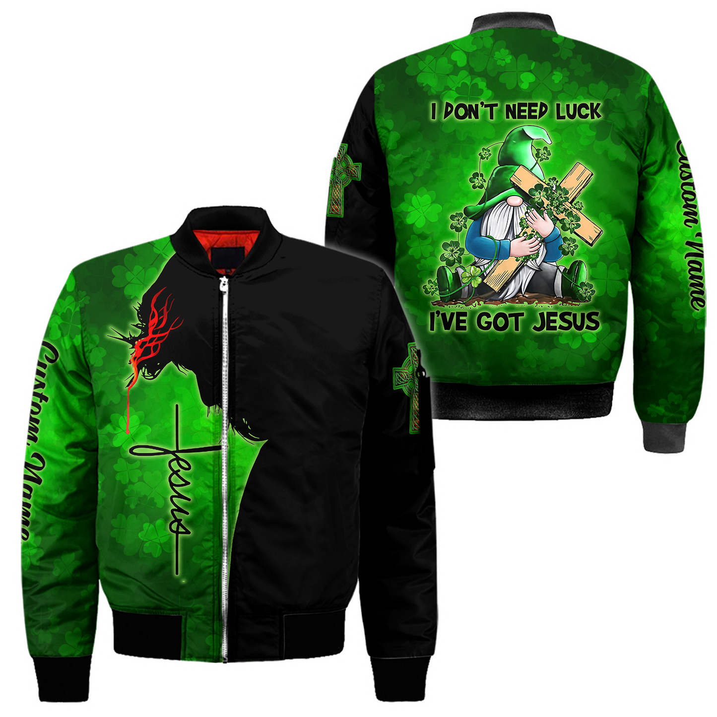Irish Jesus 3D All Over Printed Unisex Shirts For Men And Women
