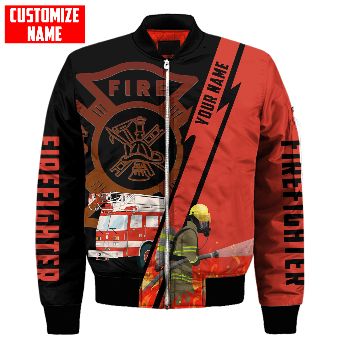 Customize Name Firefigher Hoodie For Men And Women