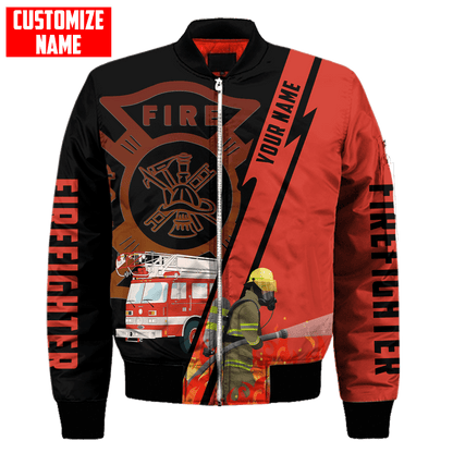 Customize Name Firefigher Hoodie For Men And Women