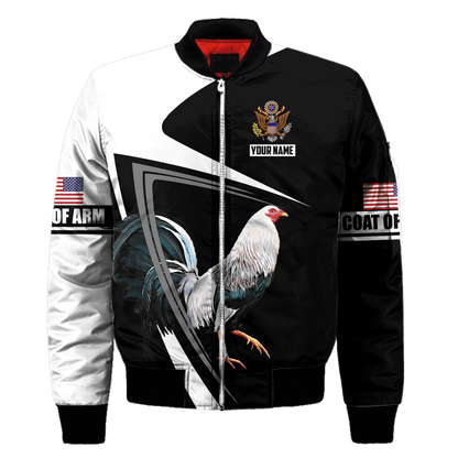 Personalized American Rooster 3D Printed Unisex Shirt