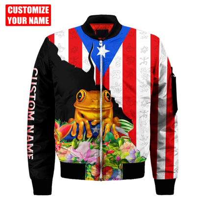 Customize Name Puerto Rico 3D All Over Printed Unisex Shirts