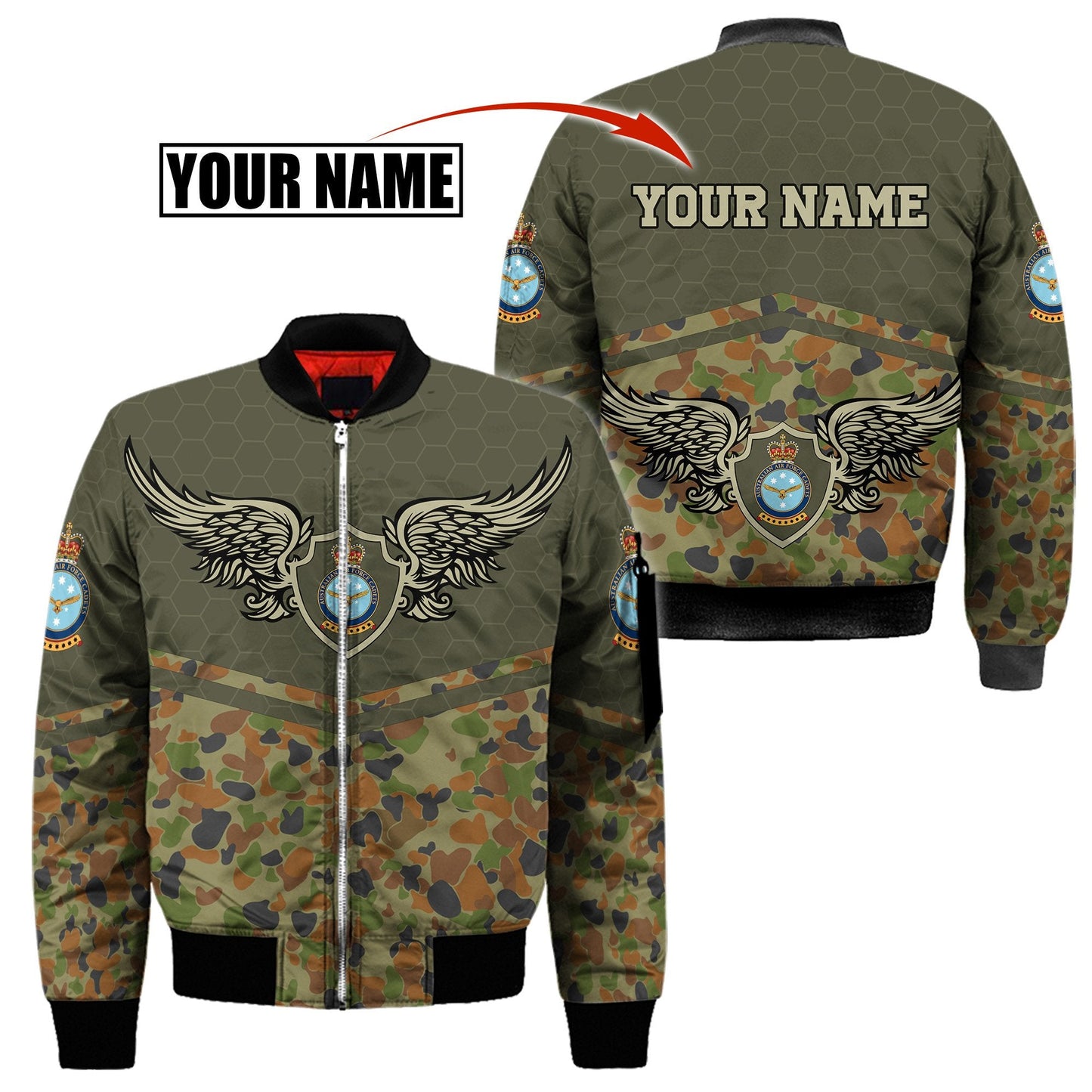 Premium Personalized Australian Air Force Camo Anzac Day 3D Printed Hoodie