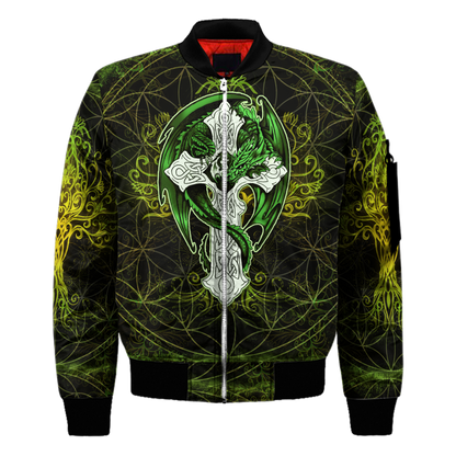Celtic Dragon Cross Irish Saint Patrick's Day 3D All Over Printed Unisex Shirts TN