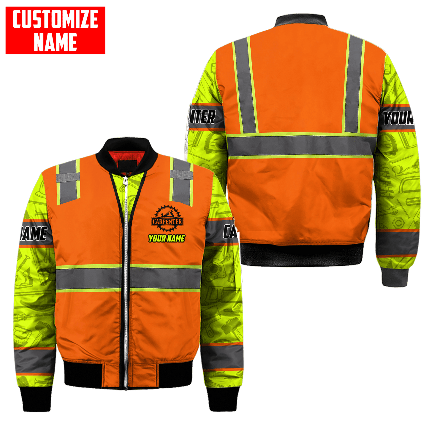 Personalized Name Carpenter 3D All Over Printed Unisex Safety Ver 5