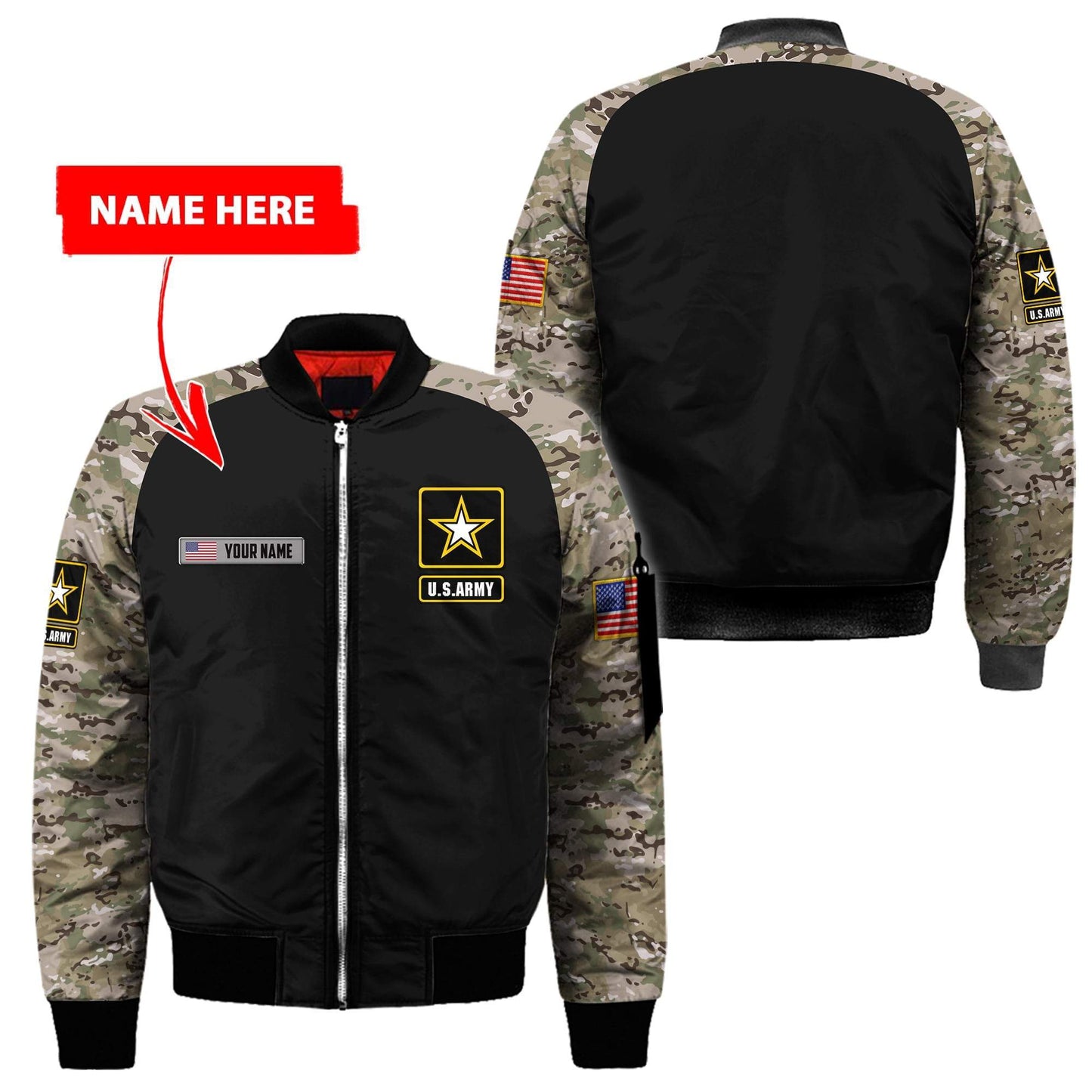 Personalized Name - The United States Army 3D All Over Printed Shirts