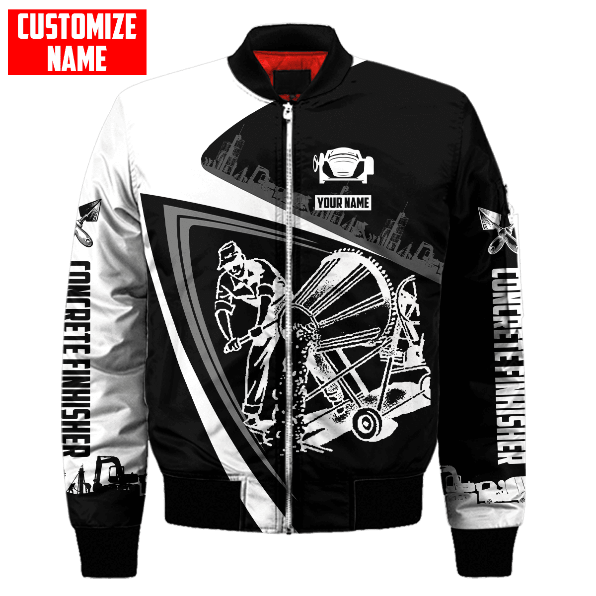 Customized Name Mixer Concrete Finisher 3D All Over Printed Unisex Shirts