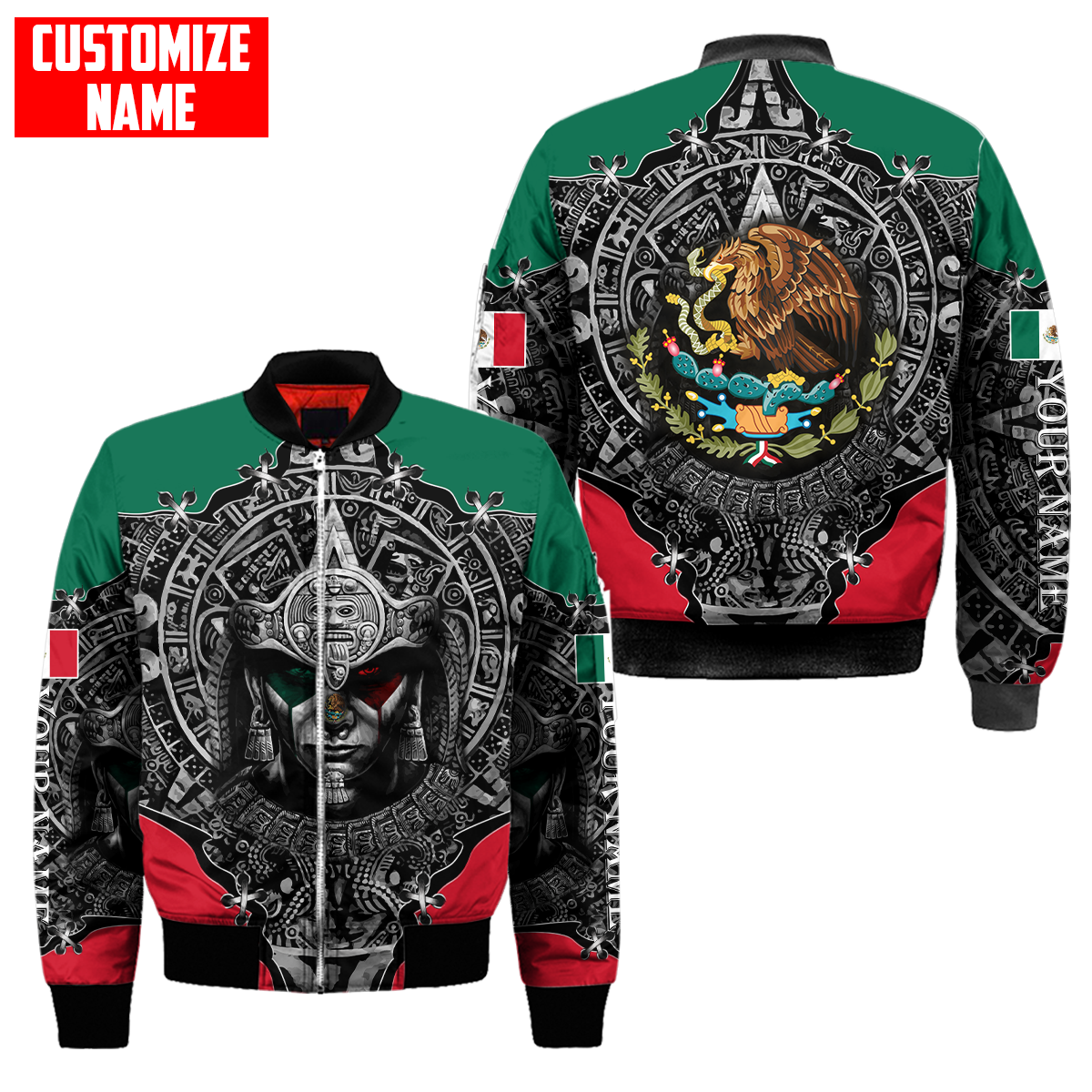 Personalized Name Aztec Mexican 3D All Over Printed Unisex Shirts