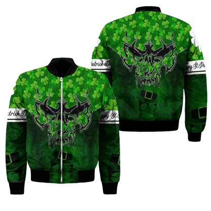 Premium Irish Day Skull 3D All Over Printed Unisex