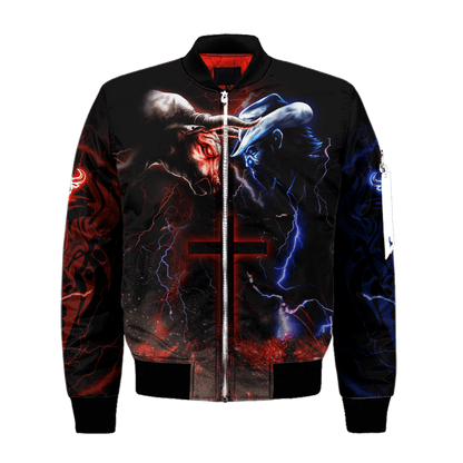 Tmarc Tee Bull Riding Red Blue Fight Cross 3D All Over Printed Unisex Shirts