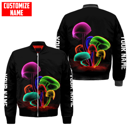 Customize Name Mushroom Hippie 3D All Over Printed Unisex Shirts