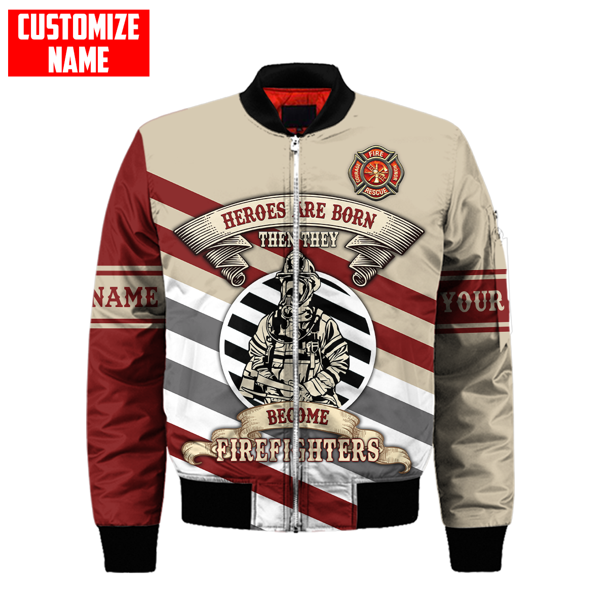 Customize Name Firefighter 3D All Over Printed Unisex Shirts