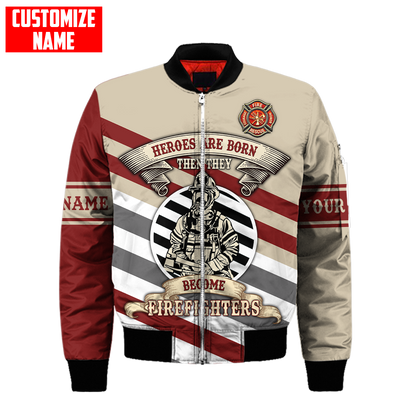 Customize Name Firefighter 3D All Over Printed Unisex Shirts