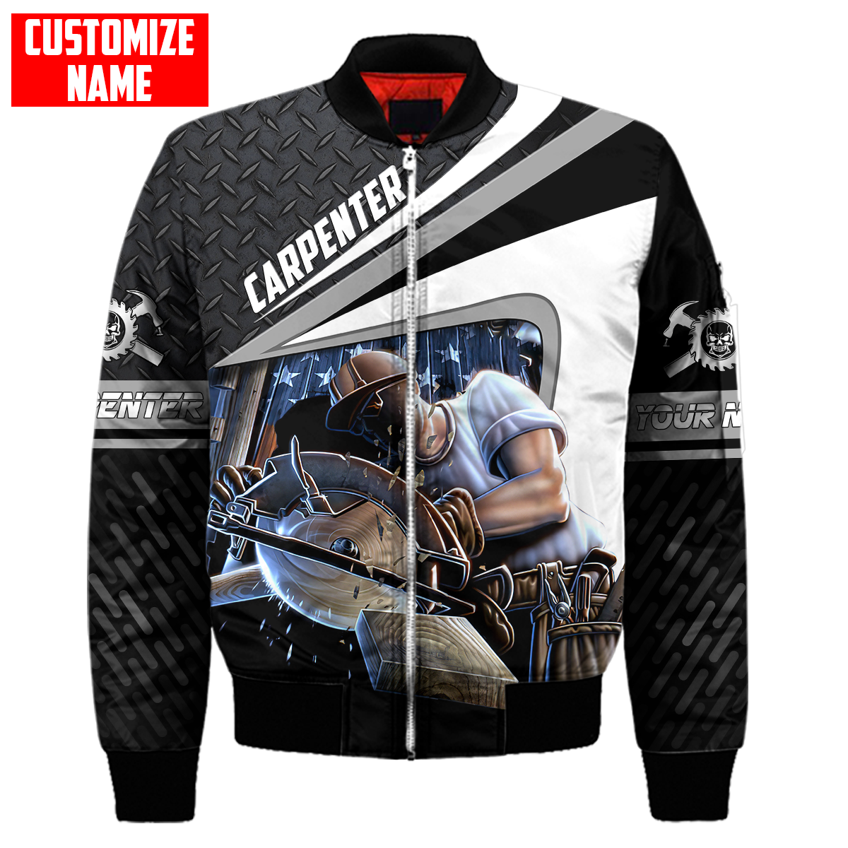 Personalized Name Carpenter 3D All Over Printed Unisex Shirts Metal Pattern Ver6