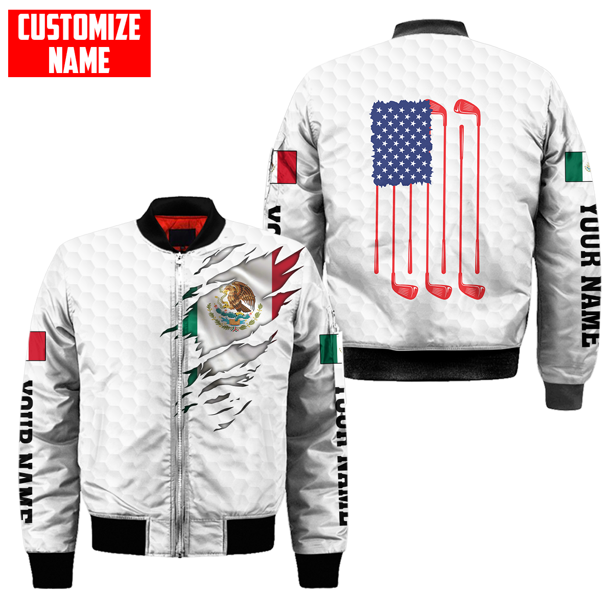 Persionalized Mexico 3D All Over Printed Unisex Shirts