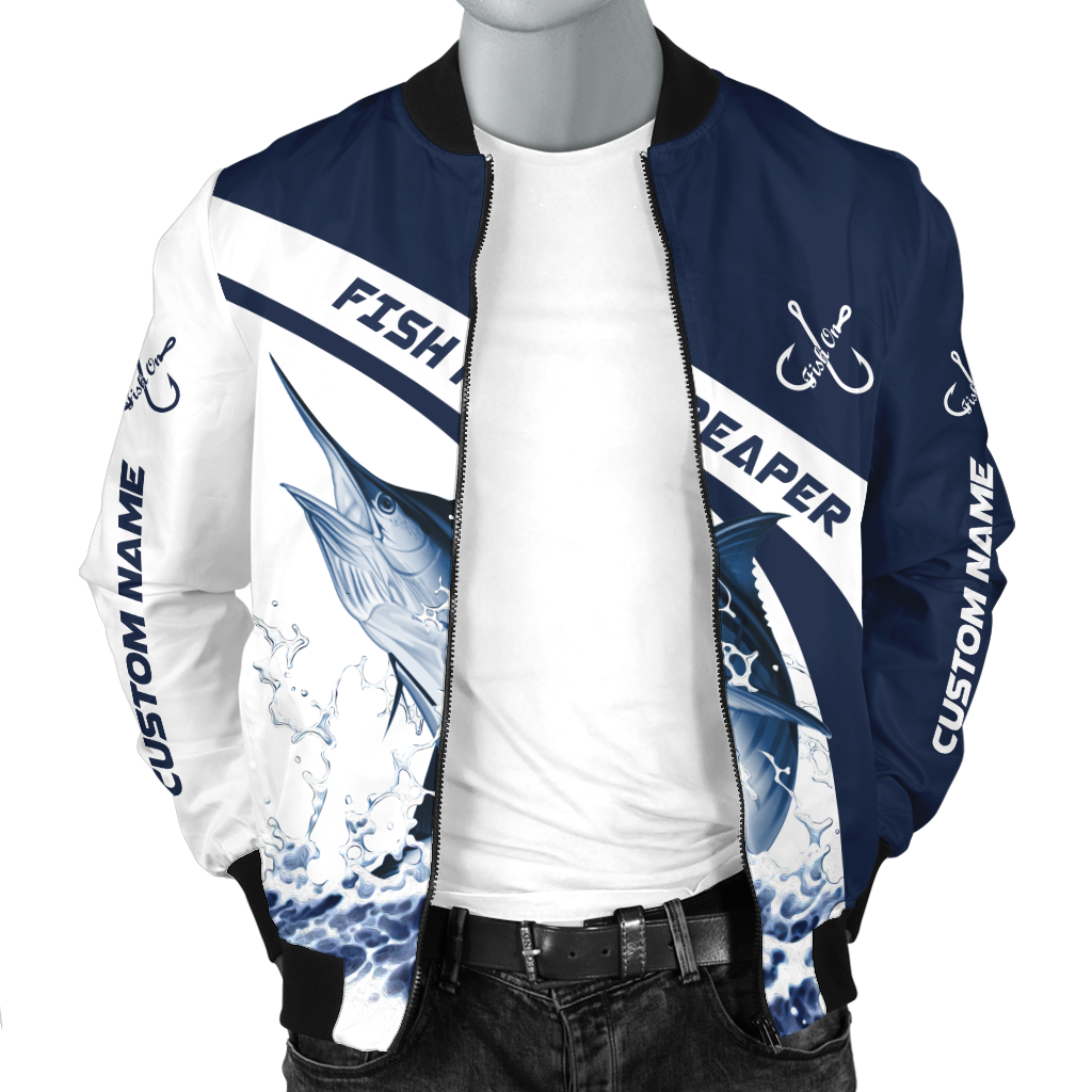 Custom name Marlin fishing design 3d print shirts (special sleeves)