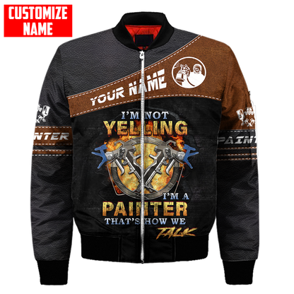 Tmarc Tee Personalized Name Painter 3D All Over Printed Unisex Shirts Leather Texture Ver 2
