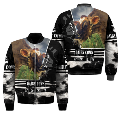 Dairy Cows 3D All Over Printed Unisex Shirts DD1412202