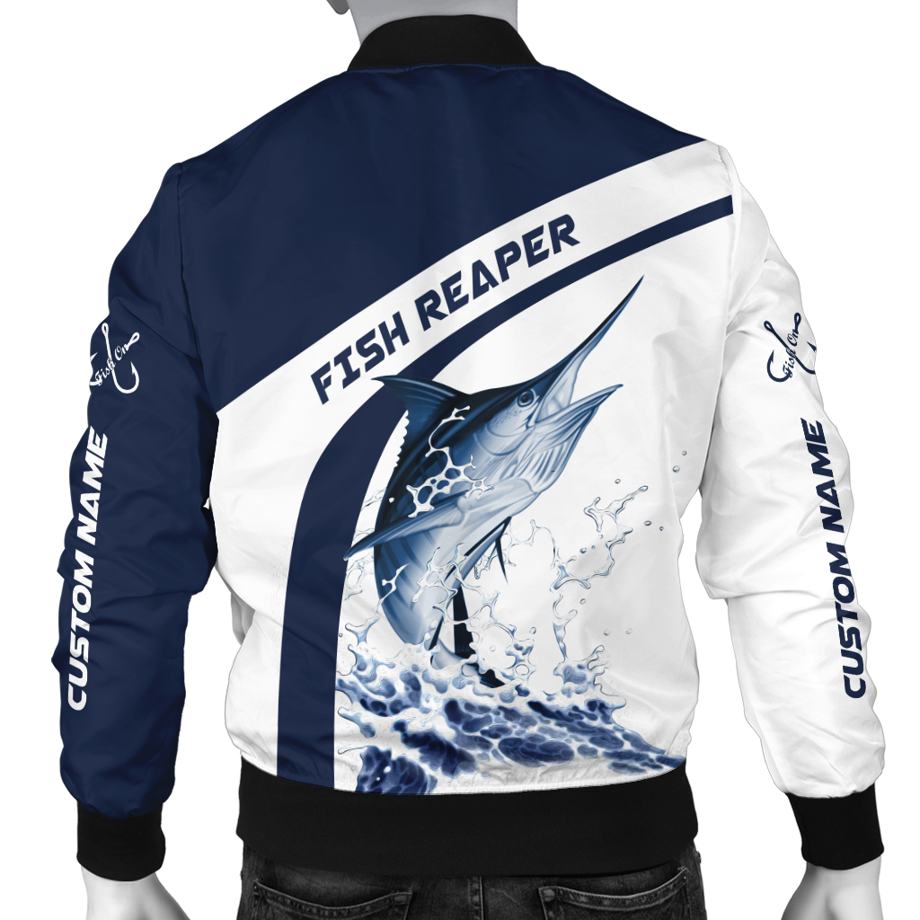 Custom name Marlin fishing design 3d print shirts (special sleeves)