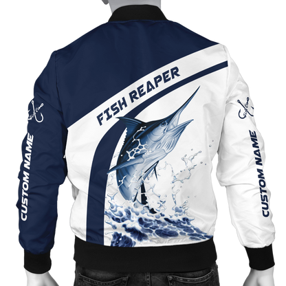 Custom name Marlin fishing design 3d print shirts (special sleeves)