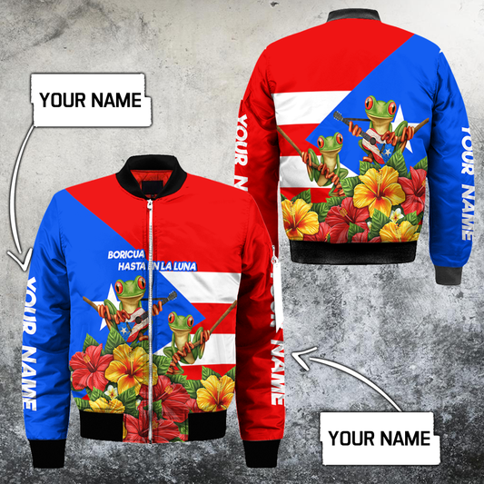 Customize Name Puerto Rico Bomber Jacket For Men And Women MH24032101.S1