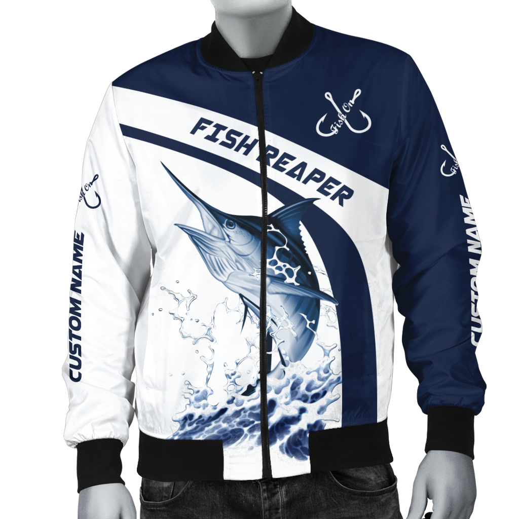 Custom name Marlin fishing design 3d print shirts (special sleeves)