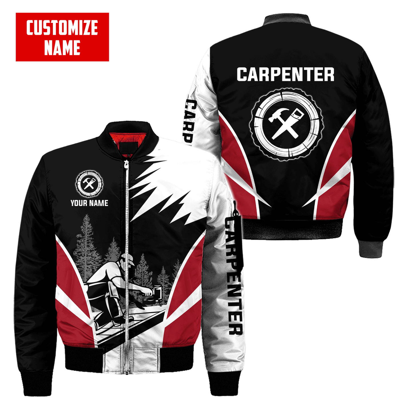 Personalized Name Carpenter 3D All Over Printed Unisex Shirts Carpenter Pride