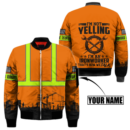 Personalized Ironworker Safety I'm Not Yelling 3D All Over Printed Unisex Shirts TN