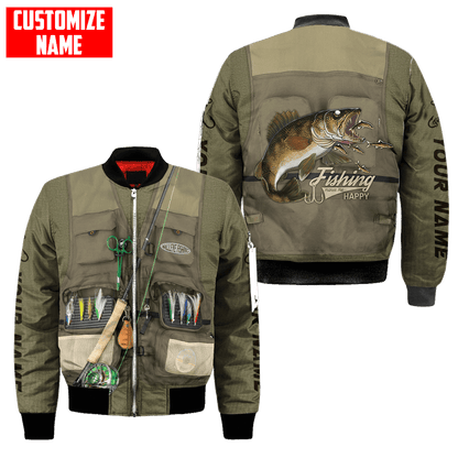 Customized name Fishing 3D All Over Printed Shirts