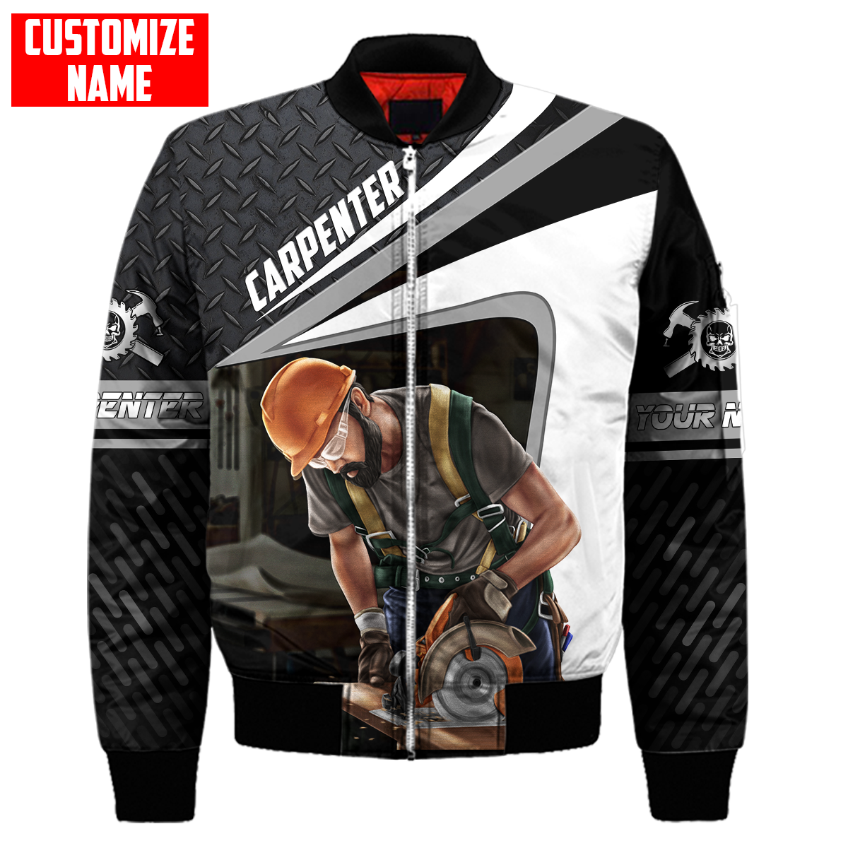 Personalized Name Carpenter 3D All Over Printed Unisex Shirts Metal Pattern Ver5