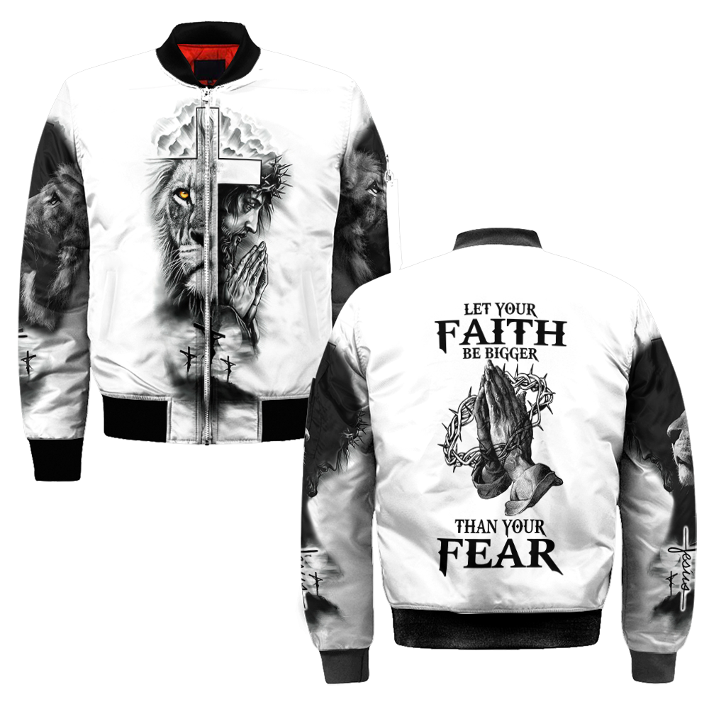 Let Your Faith Be Bigger Than Your Fear Jesus 3D All Over Printed Shirts