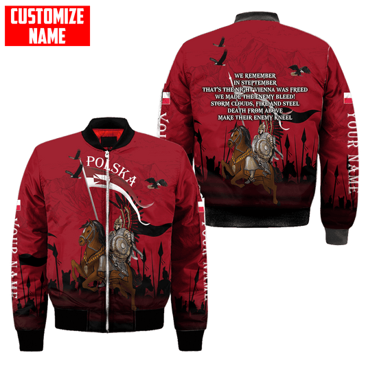 Premium Bomber Jacket Winged Hussars 3D All Over Print