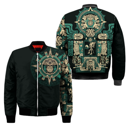Aztec Mexican Blue 3D All Over Printed Unisex Hoodie no1