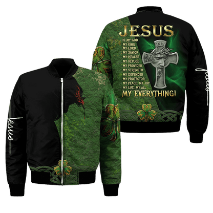 Jesus Irish Saint Patrick Day 3D All Over Printed Unisex Shirt