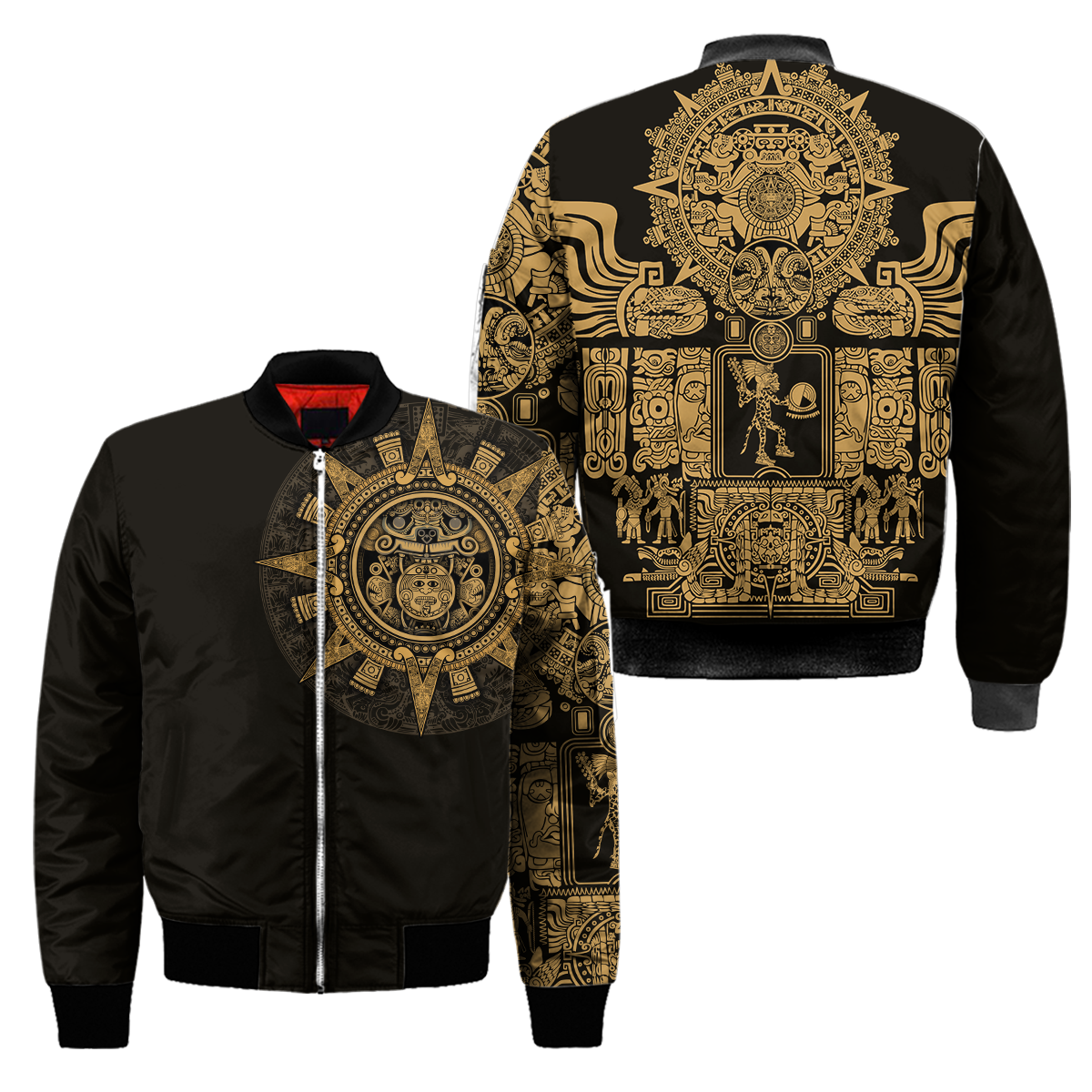 Aztec Mexican Yellow 3D All Over Printed Unisex Shirts no2