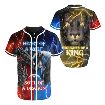 The Power Of Three Souls Dragon Wolf Lion 3D All Over Printed Unisex Shirts