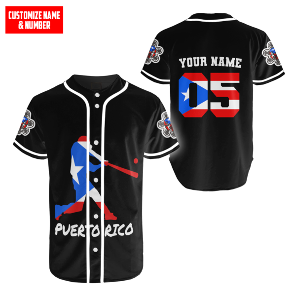 Customize Name And Number Puerto Rico 3D All Over Printed Unisex Shirts