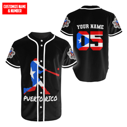 Customize Name And Number Puerto Rico 3D All Over Printed Unisex Shirts
