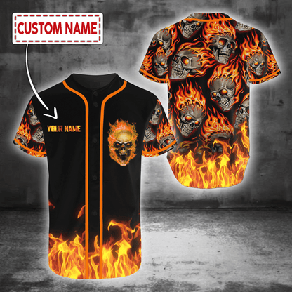 Customized Name Skull 3D All Over Printed Unisex Shirts