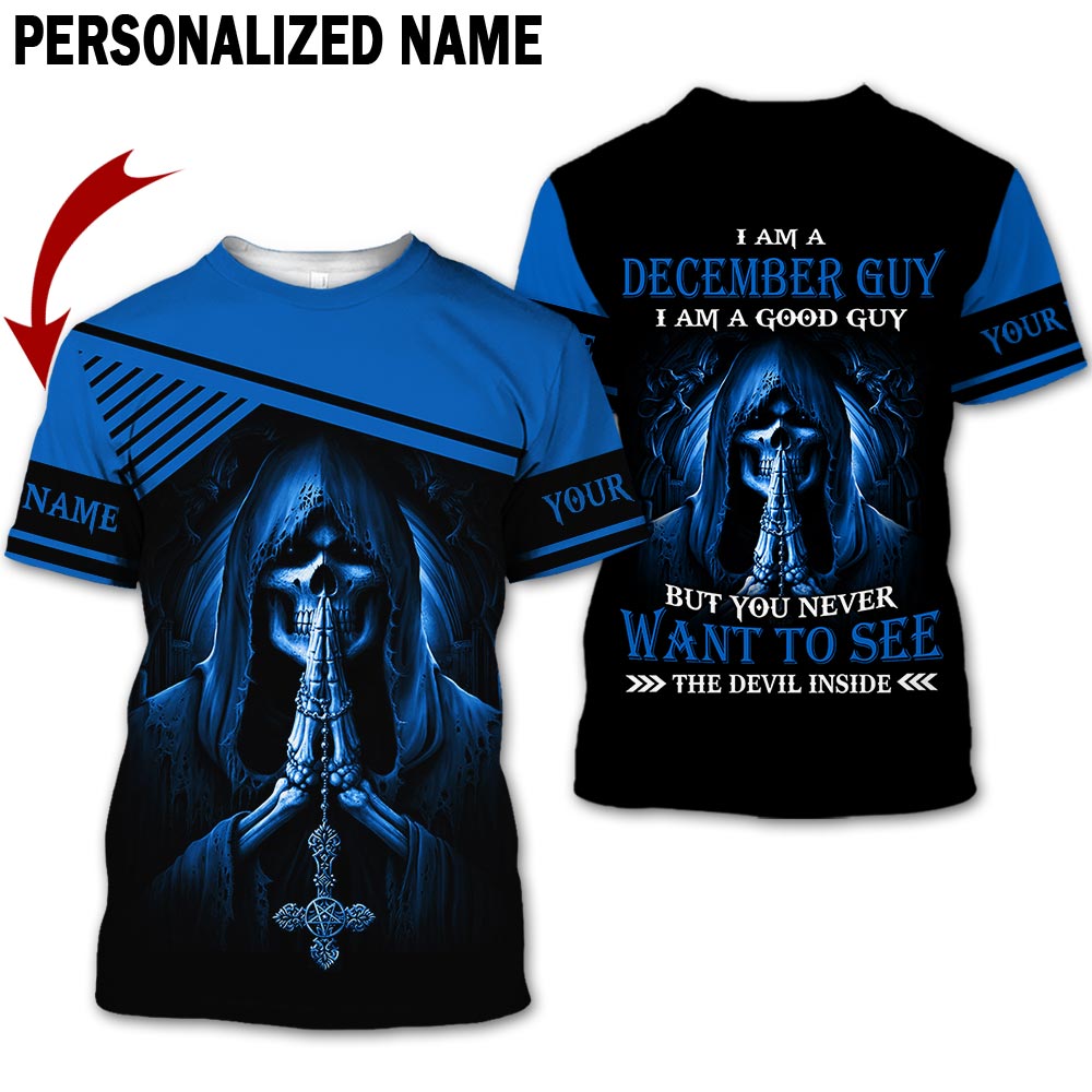 Personalized Name December Guy 3D All Over Printed Apparel