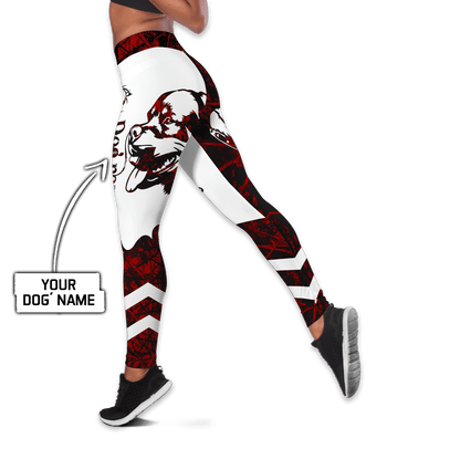 Rottweiler Red Tattoos Legging + Hollow Tank Combo