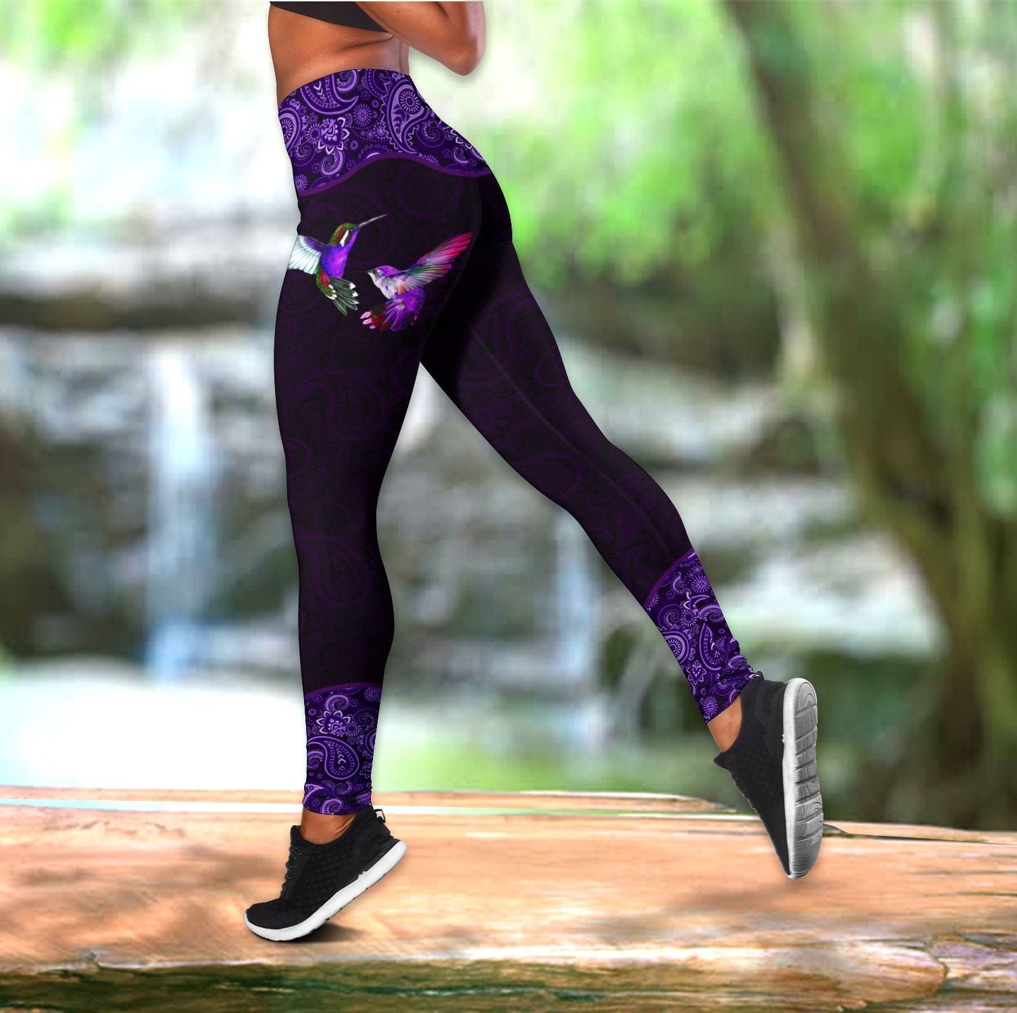 Hummingbird Combo Legging Tank Top For Women